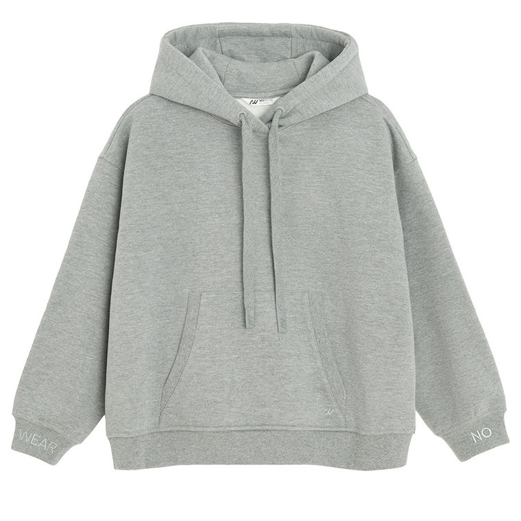 Hanorac gri cu croiala oversize NOWEAR