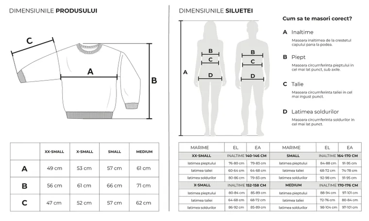 Hanorac oversize cu fermoar unisex NOWEAR