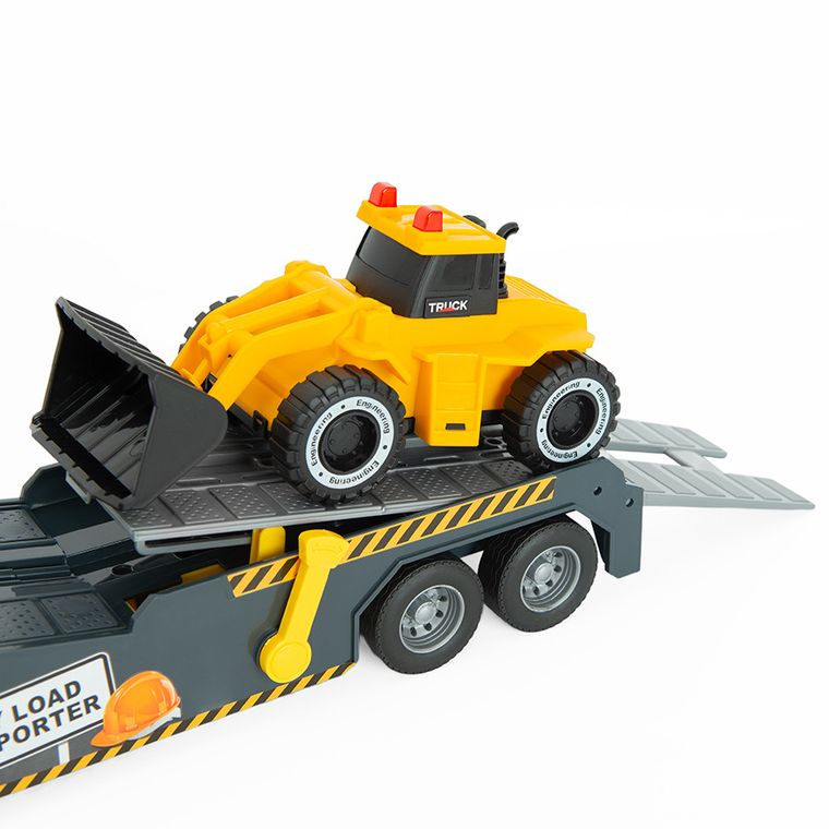 Heavy Load, camion cu excavator si basculanta, set vehicule de constructii