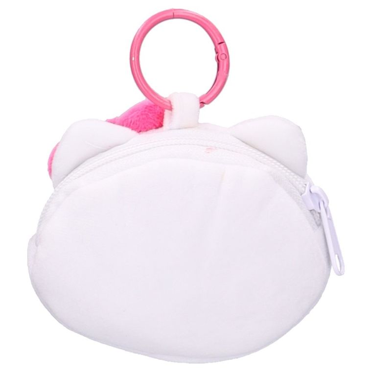Hello Kitty, Plushie Pals, breloc de plus cu buzunar, alb