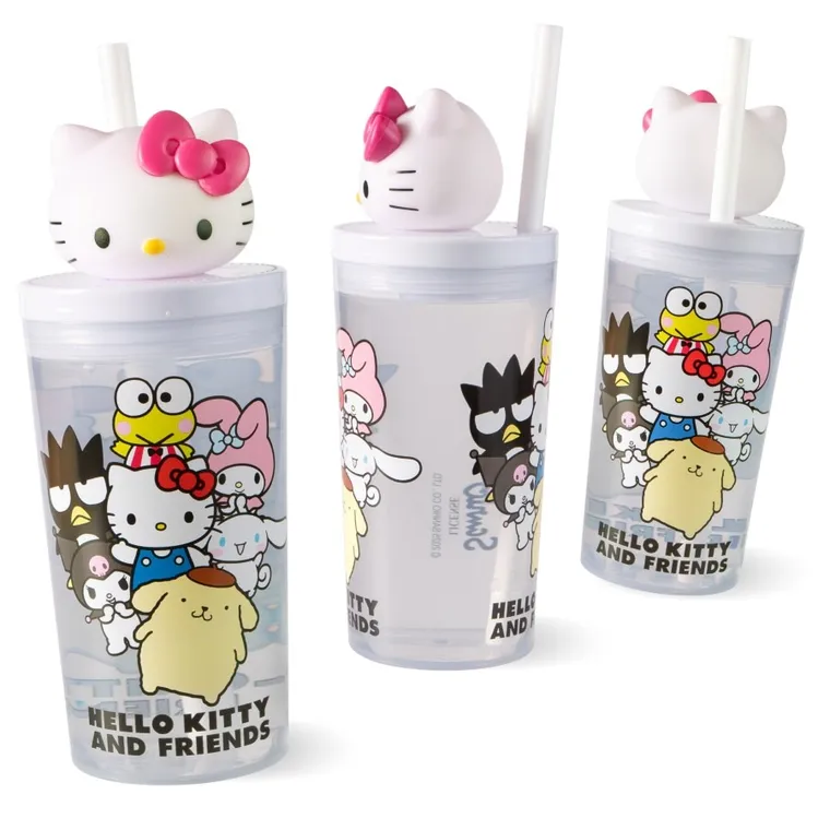 Hello Kitty, sticla de baut cu sclipici, 350 ml