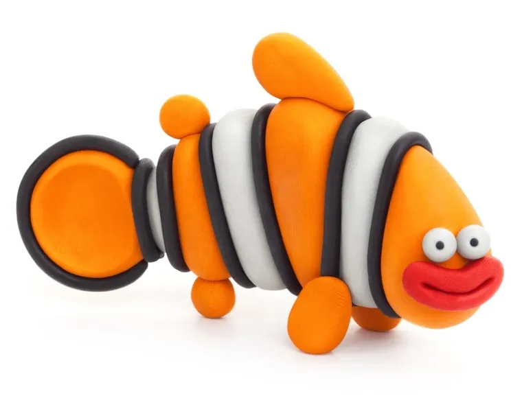 Hey Clay, Ocean, Clownfish, set creativ, 3 cutii de plastilina