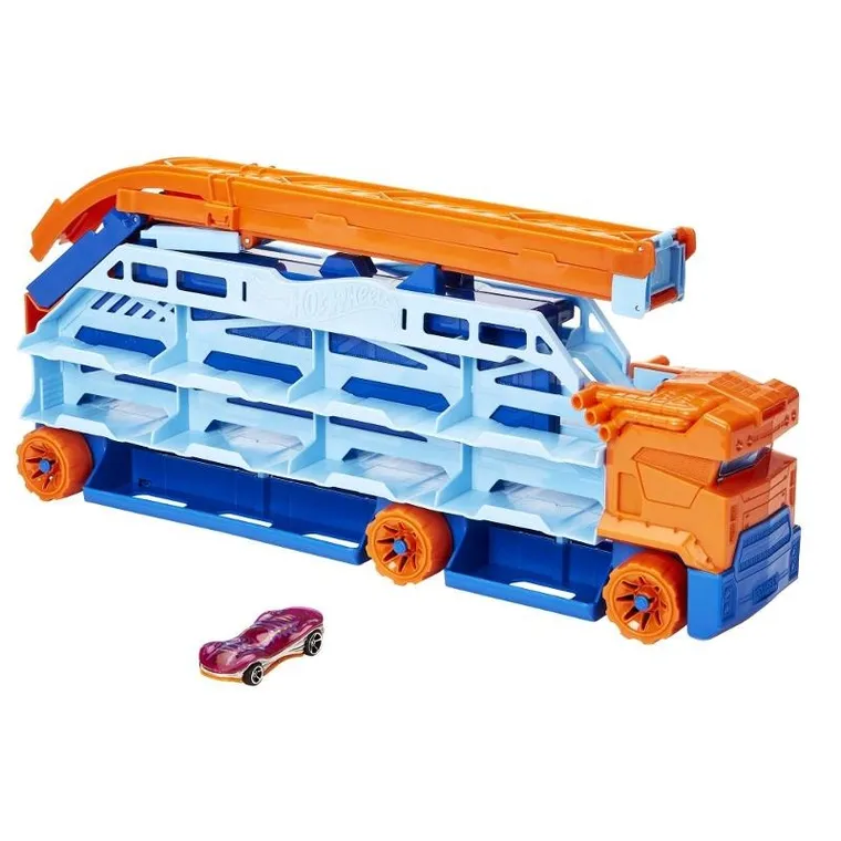 Hot Wheels City, Speed Drop Transport, transportator, set de joaca