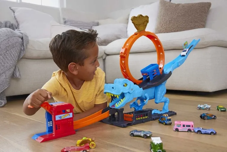 Hot Wheels City, T-Rex Chomp Down, set de joaca