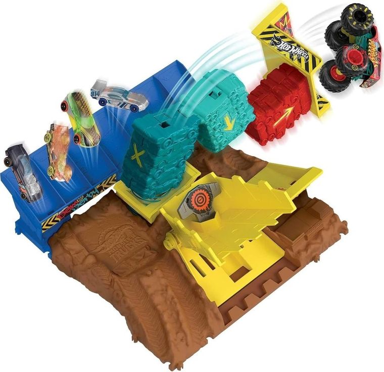 Hot Wheels, Monster Trucks Arena Smashers, Demo Derby, set de joaca
