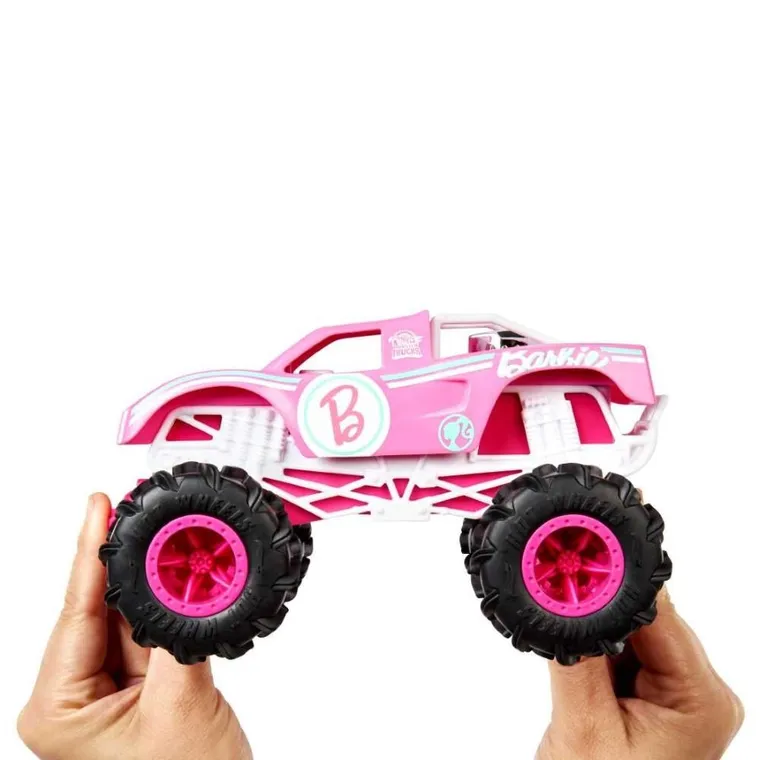 Hot Wheels, Monster Trucks R/C, Barbie, masina cu telecomanda, scara 1:24