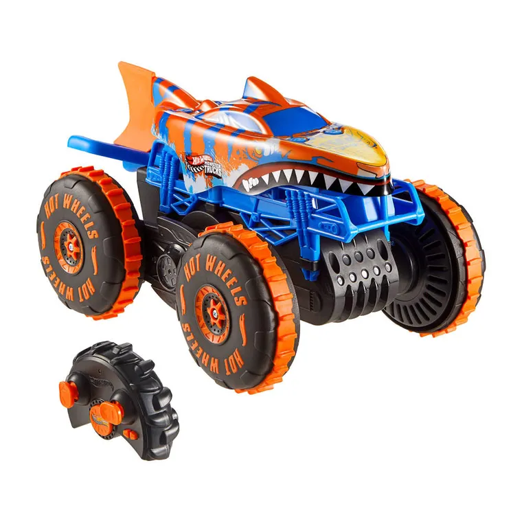 Hot Wheels, Monster Trucks, Tiger Shark, masina cu telecomanda