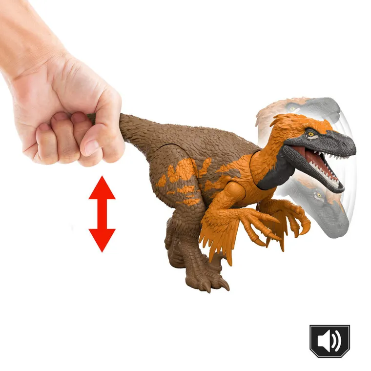 Jurassic World, Saga, Wild Roar, Utahraptor, figurina dinozaur