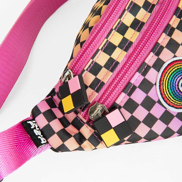 Kayokki, borseta, geanta de sold, carouri, roz-portocaliu