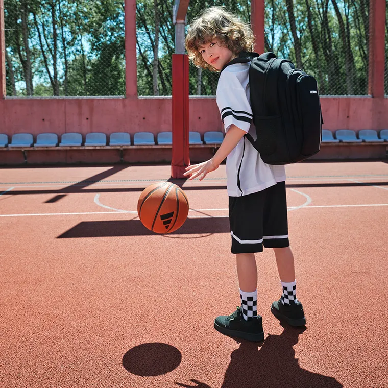 Kayokki, ghiozdan, 2 compartimente, Basic, negru