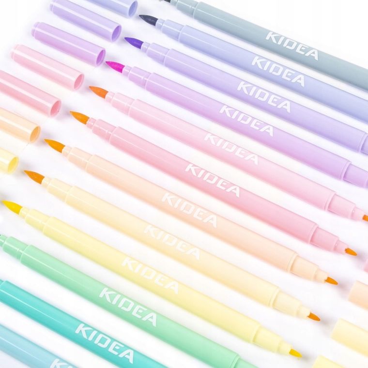 Kidea, carioci cu doua fete, pastelati, 12 culori