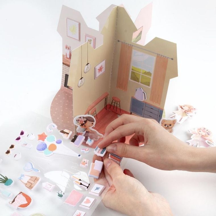 Kidea, casa de printesa 3D, set creativ