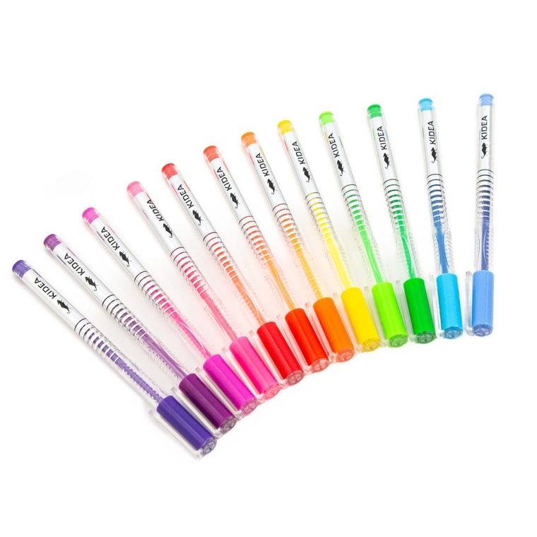 Kidea, pix cu gel, fluo, 12 culori