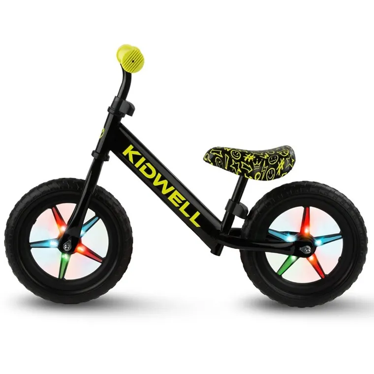 Kidwell, Rebel LED, bicicleta fara pedale, negru-galben