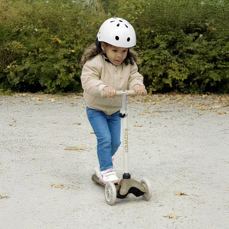 Kidwell, Uno, trotineta cu 3 roti LED, gold