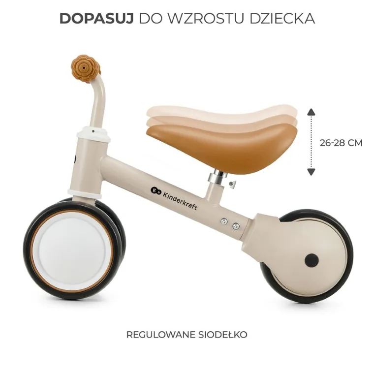 Kinderkraft, Cutie, mini-tricicleta bicicleta, bej deschis
