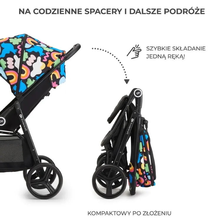 Kinderkraft, Grande Plus, carucior sport, Happy Shapes