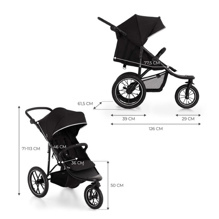 Kinderkraft, Helsi 2, carucior sport, Deep Black
