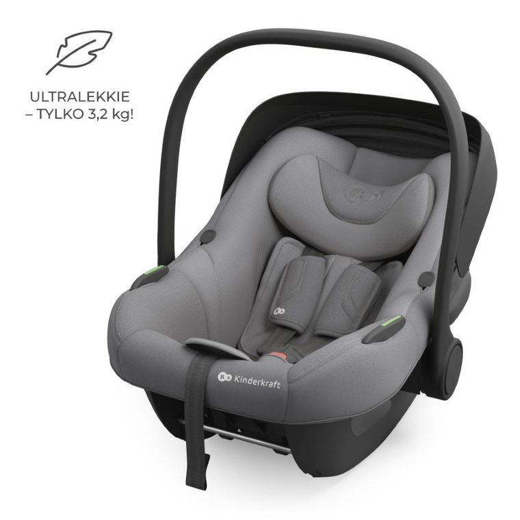 Kinderkraft, I-Lite, scaun auto + baza Endura Safe Fx, 40-87 cm, grey