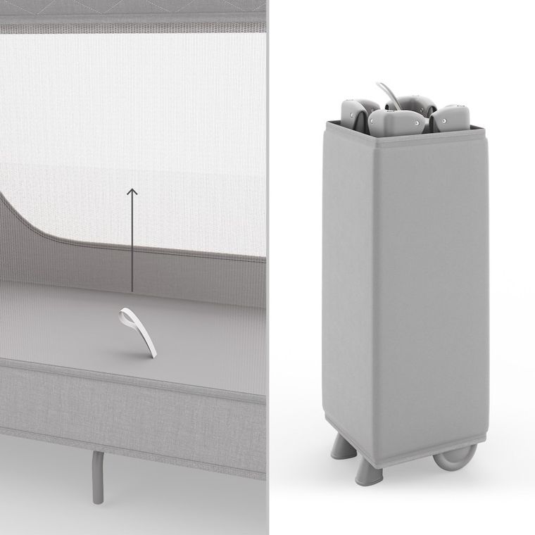 Kinderkraft, Leody Up, patut de calatorie, grey