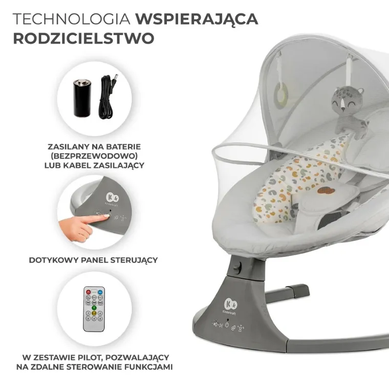 Kinderkraft, Lumi 2, balansoar electric 2in1, Light Grey