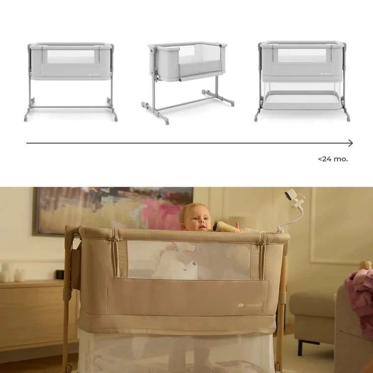 Kinderkraft, Nestee Grow 2, patut suplimentar, light grey