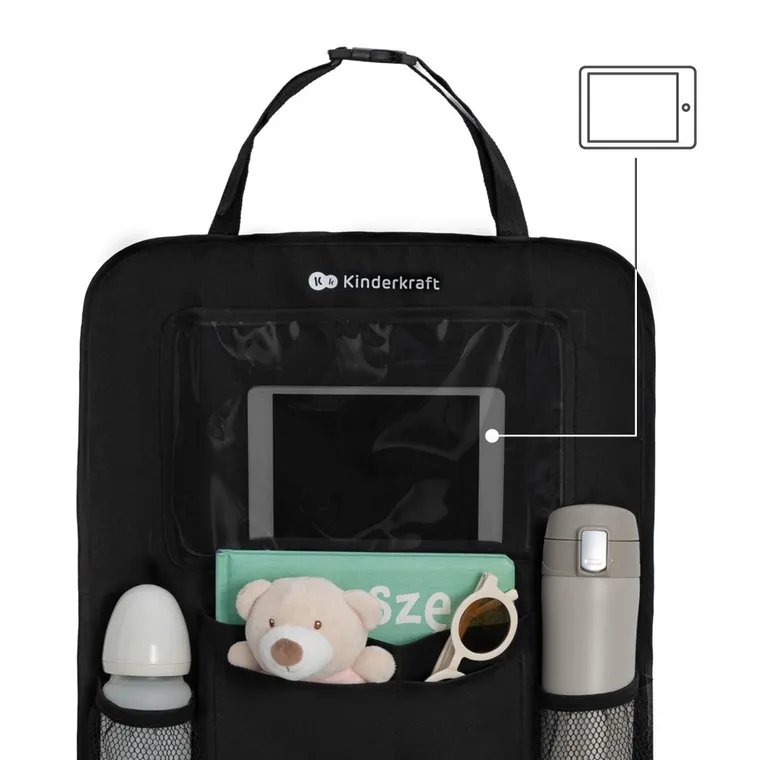 Kinderkraft, organizator auto 2in1, negru
