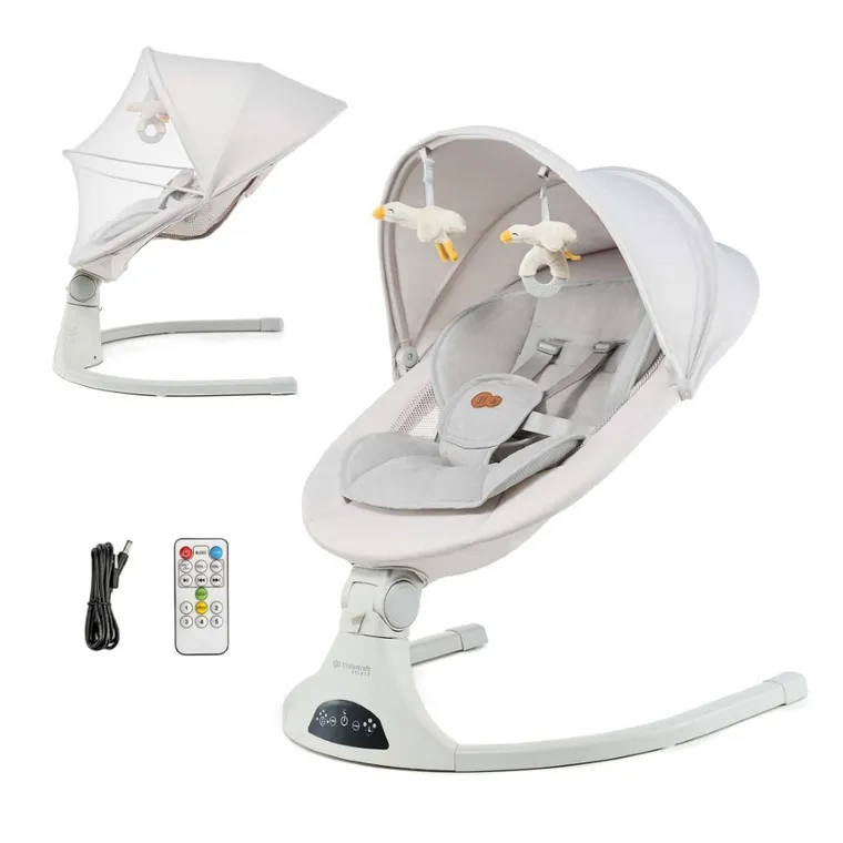 Kinderkraft, Tulsy, balansoarul-sezlong electric, beige