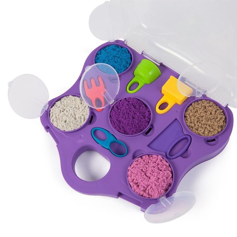 Kinetic Sand, Castle Case, nisip kinetic, 1000g, set de joaca