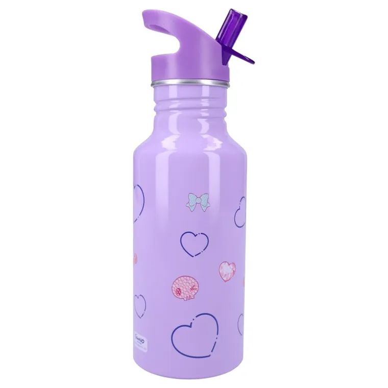 Kuromi, Keep It Cool, sticla da apa cu pai, violet, 500 ml