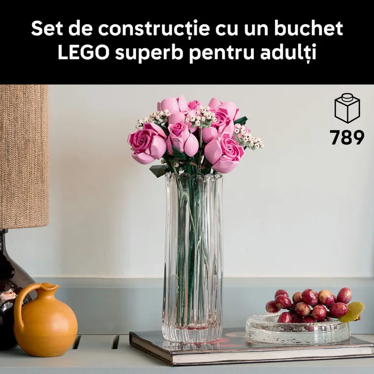 LEGO Botanicals, Buchet de trandafiri roz, 10374