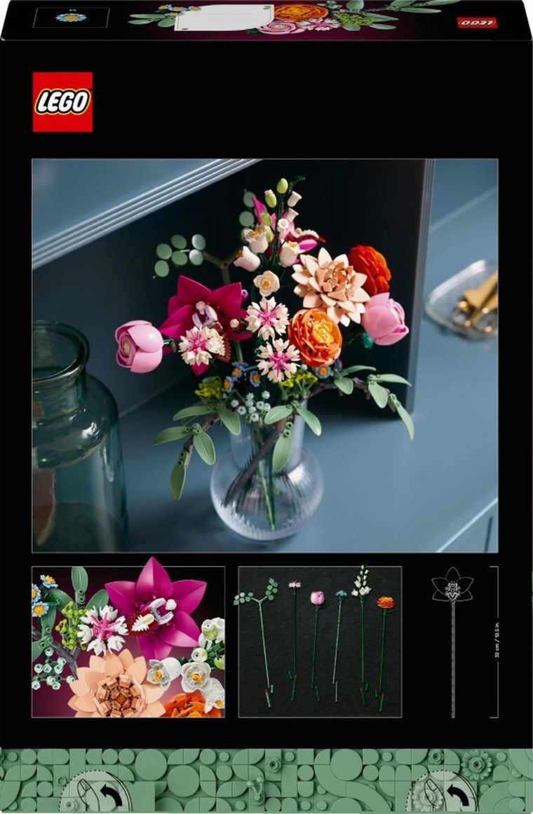 LEGO Botanicals, Frumos buchet de flori roz, 10342