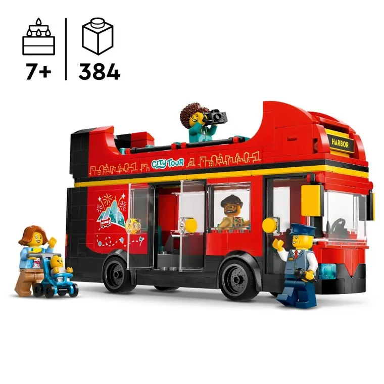 LEGO City, Autobuz turistic rosu cu etaj, 60407