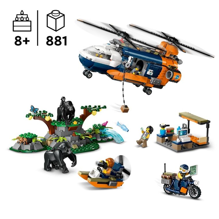 LEGO City, Elicopterul unui explorator al junglei la tabara de baza, 60437