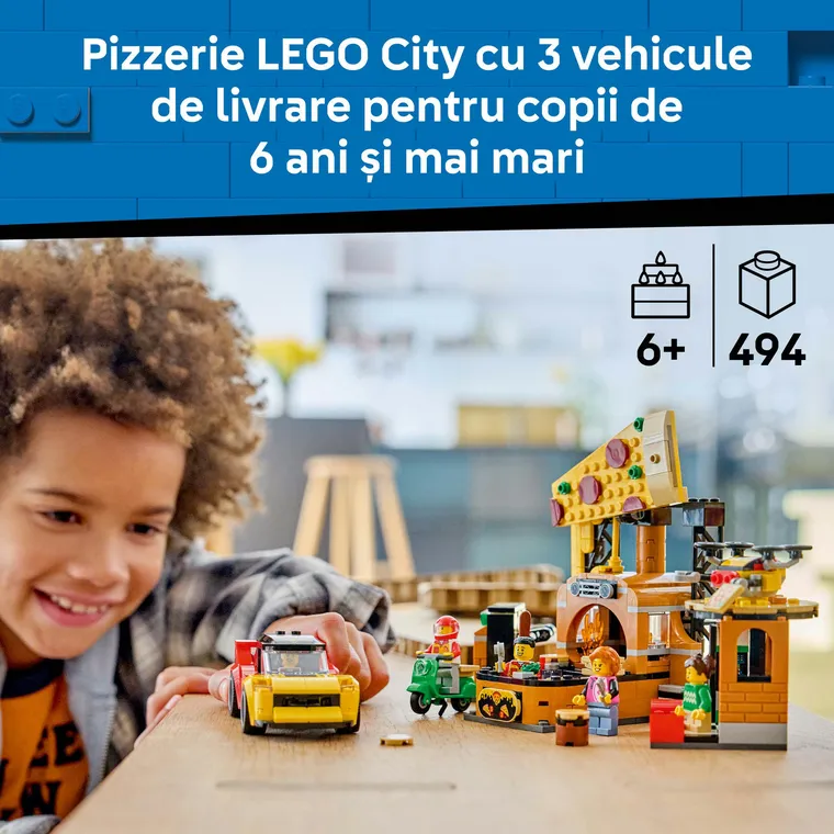 LEGO City, Experienta livrarii de pizza cu vehicule, 60496