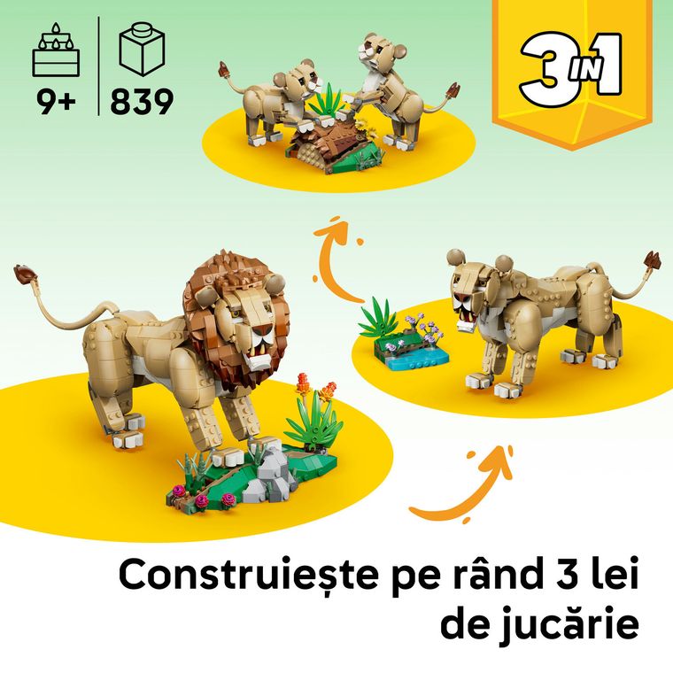 LEGO Creator, Animale salbatice: Leu maiestuos, 31386