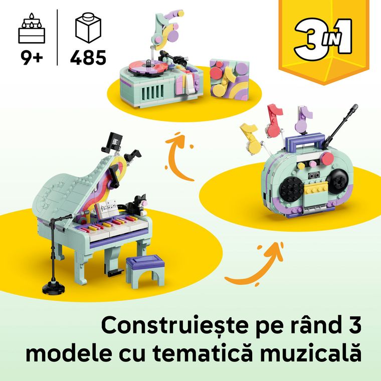 LEGO Creator, Pian decorativ cu o pisica, 31392