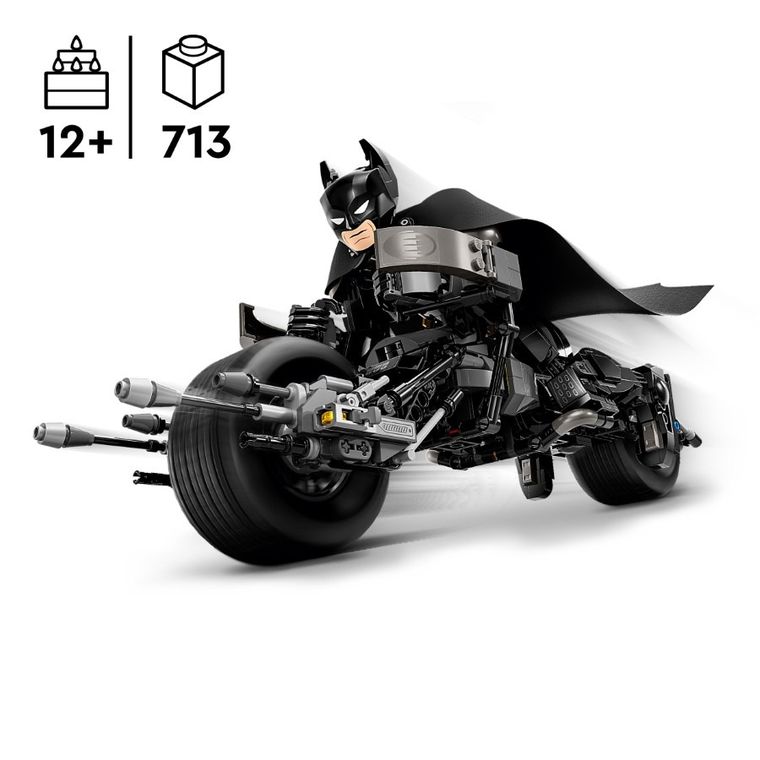LEGO DC Batman, Figurina de constructie Batman si motocicleta Bat-Pod, 76273
