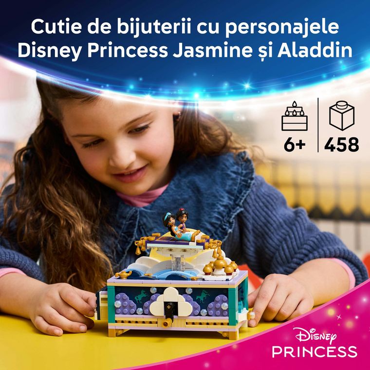 LEGO Disney Princess, Cutia cu bijuterii a lui Jasmine, 43295