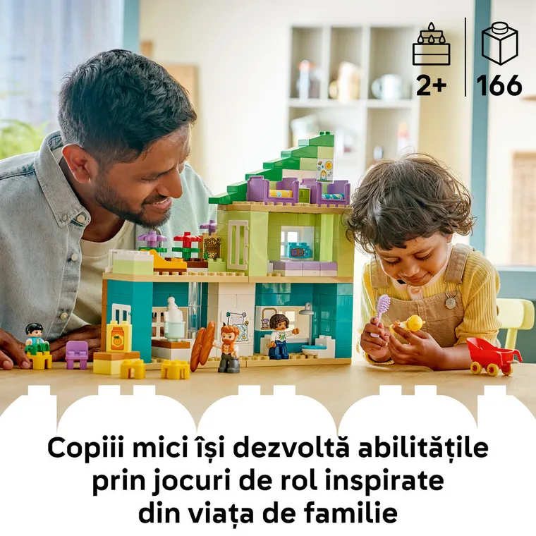 LEGO DUPLO Town, Casa moderna de familie 3 in 1, cu figurine, 10470