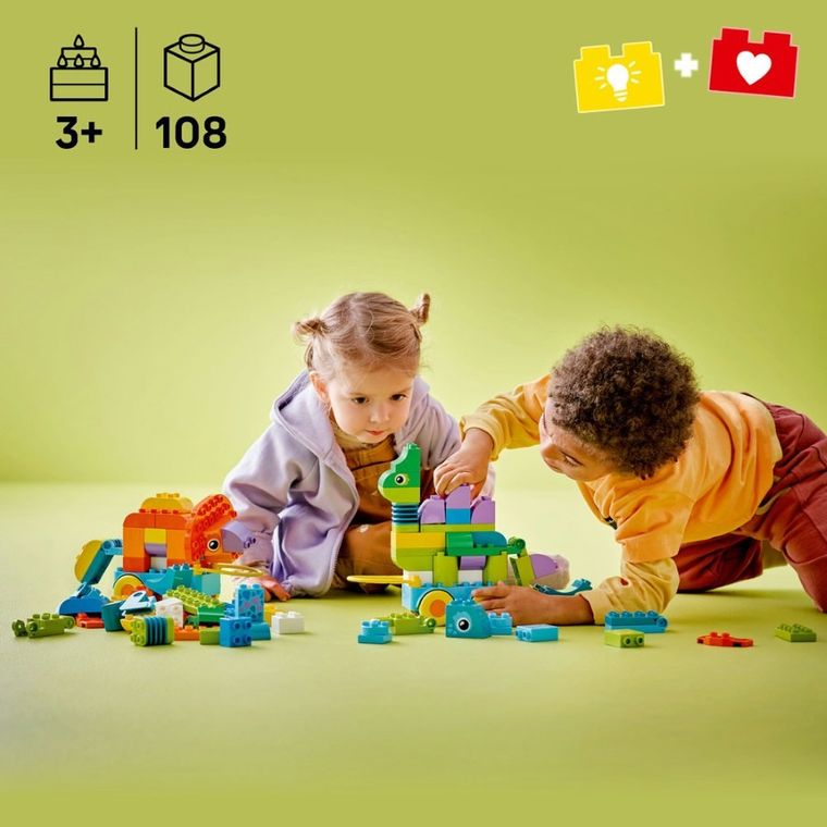 LEGO DUPLO Town, Dinozauri pe roti 3 in 1, 10451