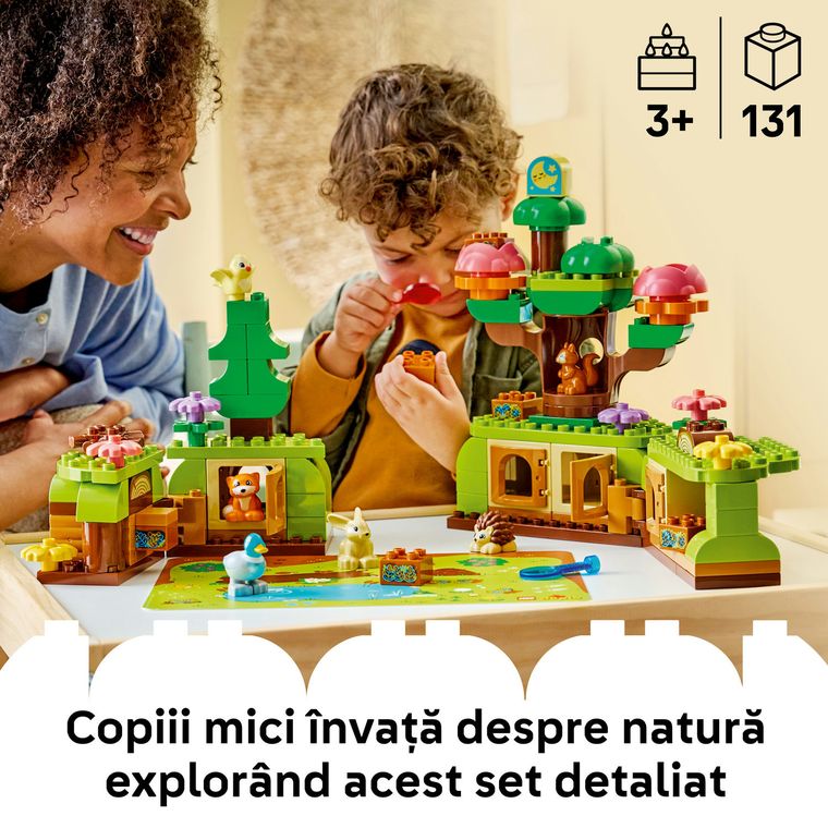 LEGO DUPLO Town, Padurea descoperirilor cu animale salbatice, 10480
