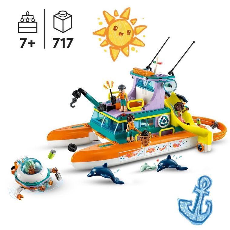 LEGO Friends, Barca de salvare pe mare, 41734