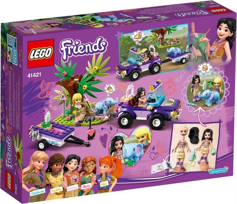 LEGO Friends, Salvarea puiului de elefant din jungla, 41421