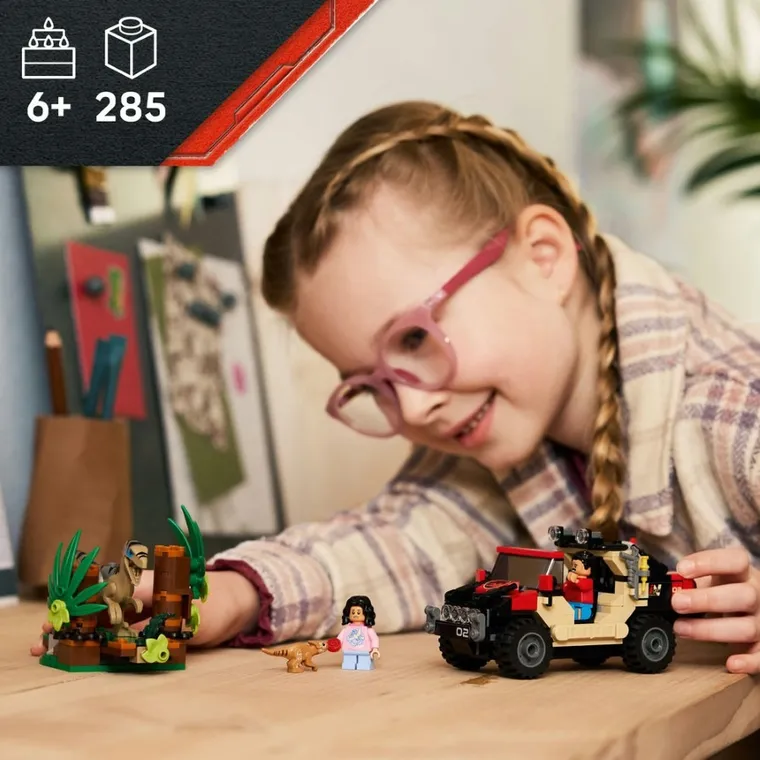 LEGO Jurassic World, Evadare off-road din calea unui Velociraptor, 76972