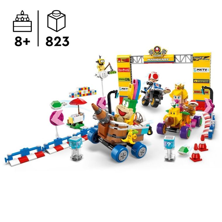 LEGO Super Mario, Mario Kart - Set Baby Peach si Grand Prix, 72036