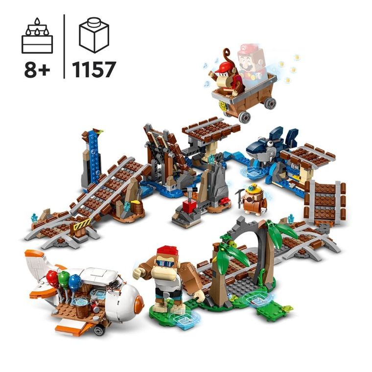 LEGO Super Mario, Set de extindere Plimbarea cu vagonetul minier a lui Diddy Kong, 71425