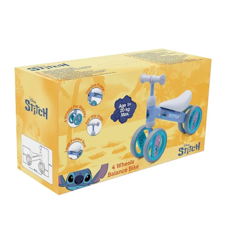 Lilo si Stitch, bicicleta fara pedale, cu 4 roti