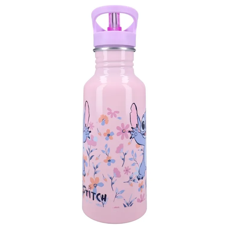 Lilo si Stitch, Keep it Cool, sticla da apa cu pai, violet, 500 ml
