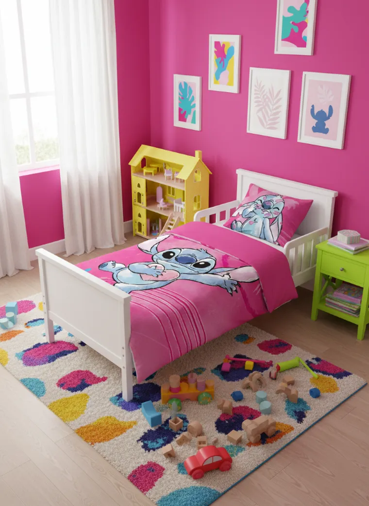 Lilo si Stitch set lenjerie de pat single, 100-135 cm